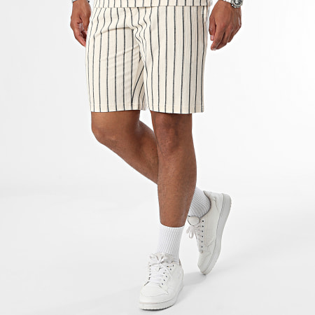 Classic Series - Conjunto de polo de manga corta y pantalón corto de jogging Beige