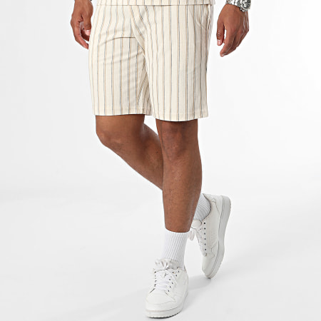 Classic Series - Ensemble Polo Manches Courtes Et Short Jogging Beige