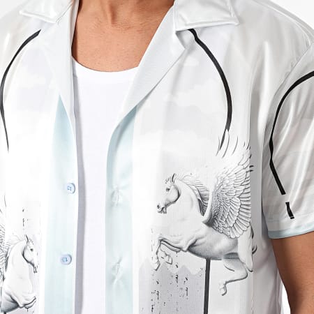 Ikao - Set camicia a maniche corte e pantaloncini da jogging grigio chiaro