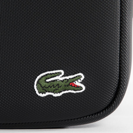 Lacoste - Sacoche LCST Logo Brodé Crocodile Noir