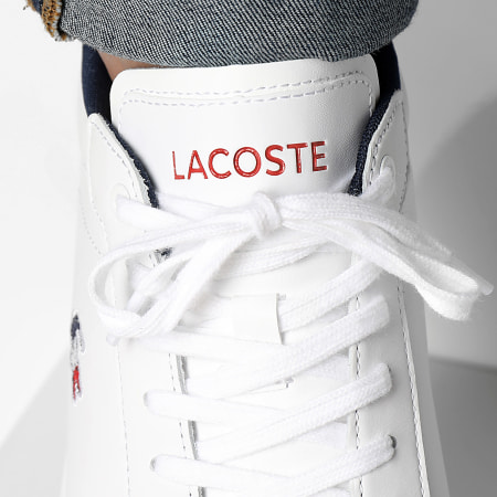 Lacoste - Zapatillas Powercourt Tri22 Blanco Azul Marino Rojo