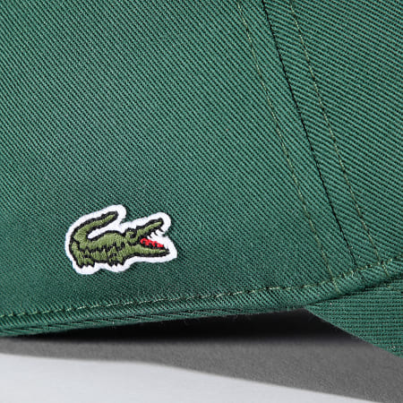 Lacoste - Gorra de cocodrilo bordada con logotipo lateral Verde