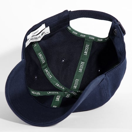 Lacoste - Casquette Center Logo Brodé Crocodile Bleu Marine