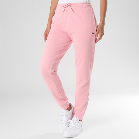 Pantalon Jogging Femme Logo Brode Crocodile Rose