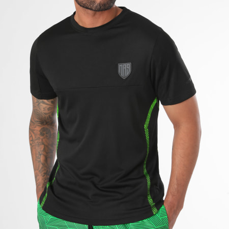 MA9 Mafia Nueve - Conjunto de camiseta y bañador Evomax Black Volt Green