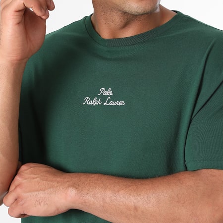 Polo Ralph Lauren - Tee Shirt Regular Logo Embroidery Vert