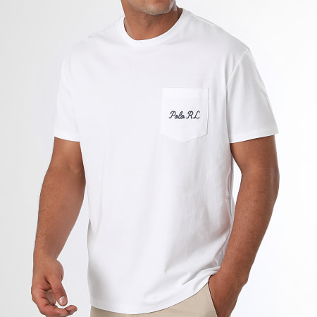 Polo Ralph Lauren - Tee Shirt Poche Polo Bear Blanc