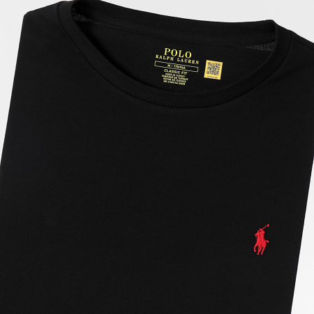 Polo Ralph Lauren - Tee Shirt Lange Mouw Klassiek Fit Speler Zwart