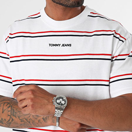 Tommy Jeans - Reg Klassiek gestreept T-shirt 9210 Wit