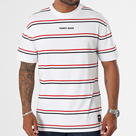 Tommy Jeans - Reg Classic Stripe Tee Shirt 9210 Bianco