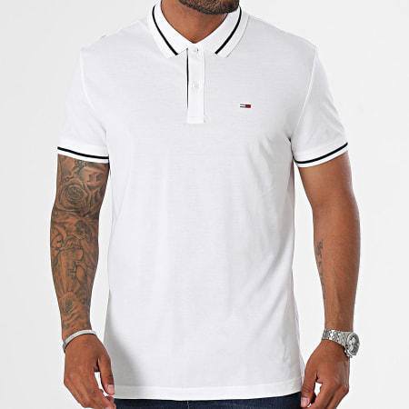 Tommy Jeans - Tipping Polo Korte Mouw 9504 Wit