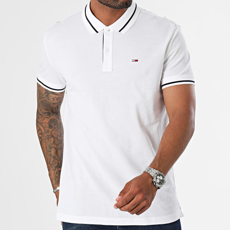 Tommy Jeans - Tipping Polo Korte Mouw 9504 Wit