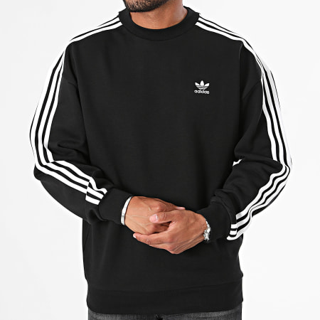 Adidas Originals - Sweat Crewneck 3 Stripes IZ1829 Noir Blanc