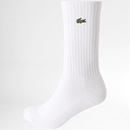 Lacoste - Confezione da 3 paia di calzini con logo del coccodrillo ricamato Grigio scuro, bianco e blu