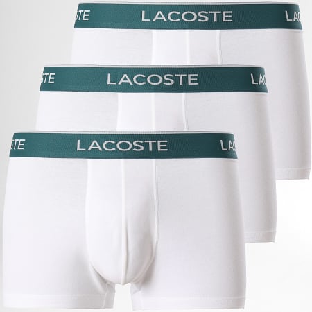 Lacoste - Lot De 3 Boxers Classic Blanc