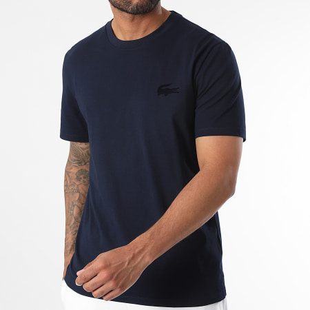 Lacoste - Maglietta con logo del coccodrillo blu navy