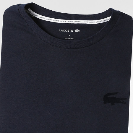 Lacoste - Maglietta con logo del coccodrillo blu navy