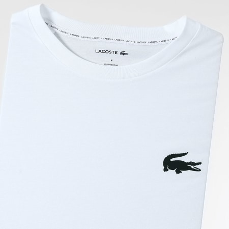 Lacoste - Maglietta con logo coccodrillo bianco