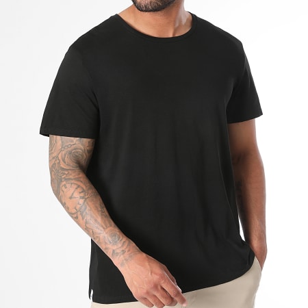 Lacoste - Lote de 3 camisetas negras con logo bordado de cocodrilo