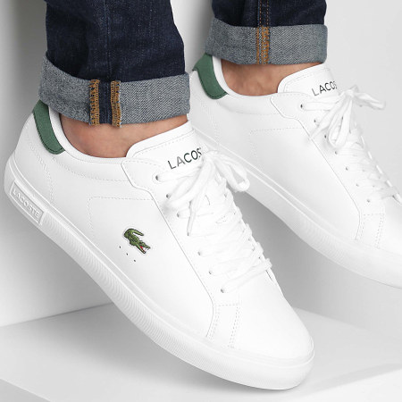 Lacoste - Zapatillas Powercourt 224 Blanco Verde Oscuro