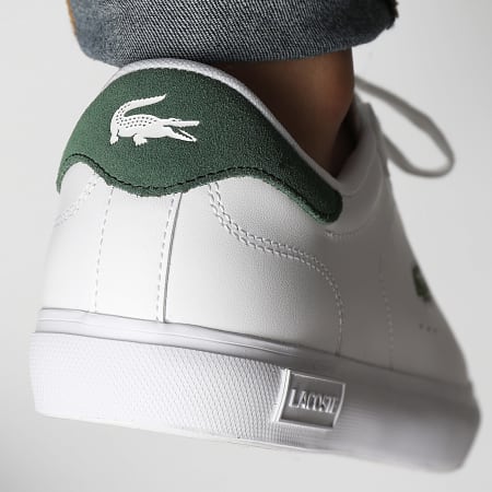 Lacoste - Scarpe da ginnastica Powercourt 224 Bianco Verde Scuro