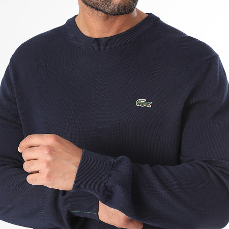 Lacoste - Pull Logo Brodé Crocodile Regular Fit Bleu Marine