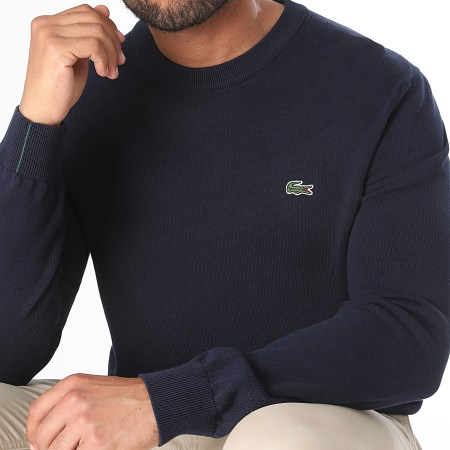 Lacoste - Pull Logo Brodé Crocodile Regular Fit Bleu Marine