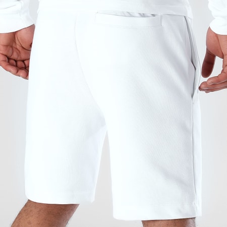Lacoste - Pantalones cortos de jogging con logotipo bordado en cocodrilo blanco