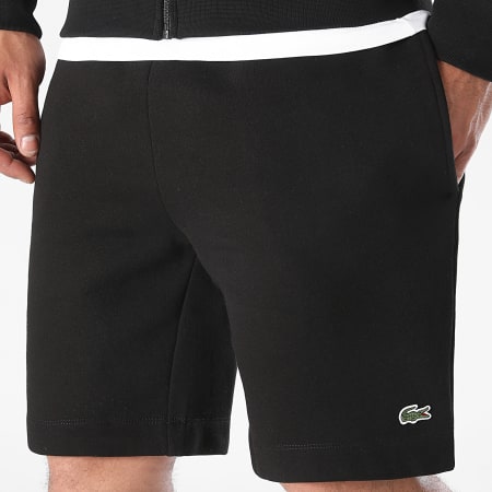 Lacoste - Short Jogging Logo Brodé Crocodile Noir