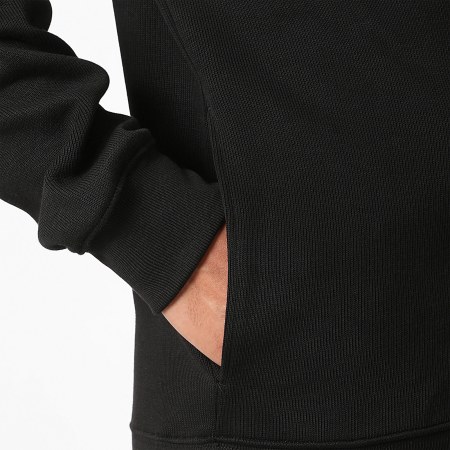 Lacoste - Jersey negro con logo bordado de cocodrilo y cuello con cremallera
