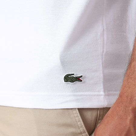 Lacoste - Tee Shirt Big Crocodile Regular Fit Blanco