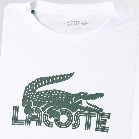 Lacoste - Tee Shirt Big Logo Crocodile Regular Fit Blanco