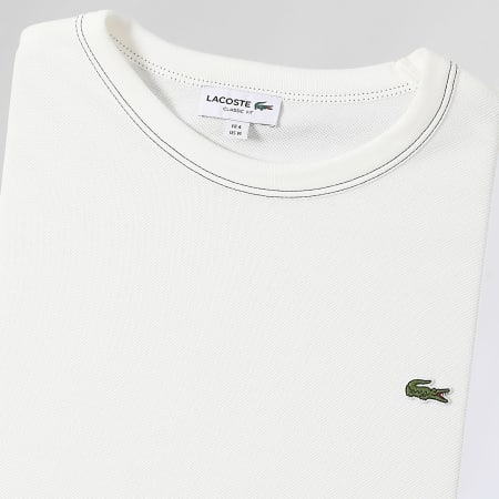 Lacoste - Maglietta con logo ricamato in coccodrillo bianco