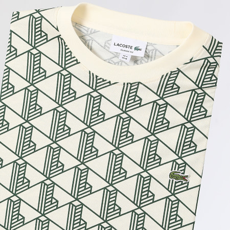 Lacoste - Tee Shirt The Blend Beige Vert