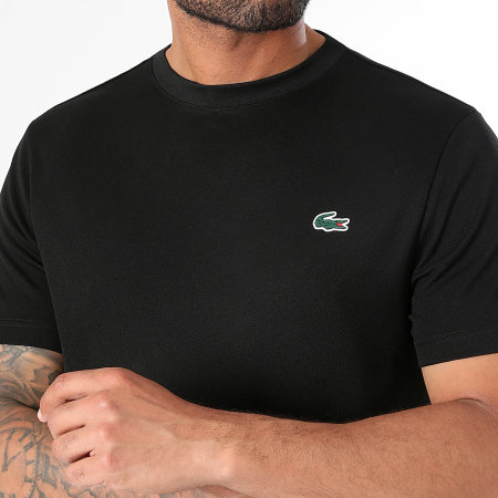 Lacoste - Camiseta Ultra Dry Negra Logo Cocodrilo