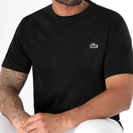 Lacoste - Maglietta con logo Crocodile Ultra Dry Nero