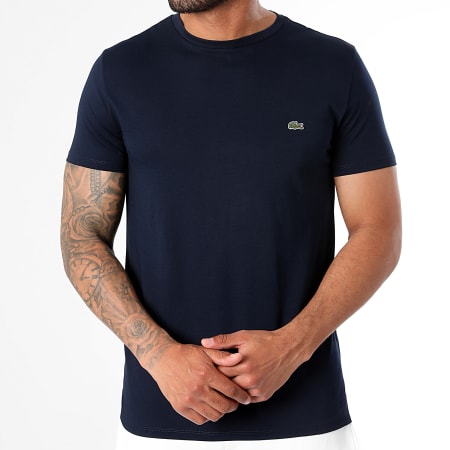 Lacoste - Camisa azul marino Regular Fit Logo Cocodrilo Bordado