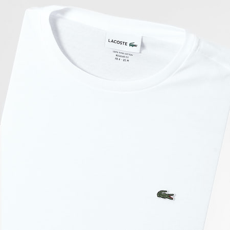 Lacoste - Camisa Logo Cocodrilo Bordada Regular Fit Blanca