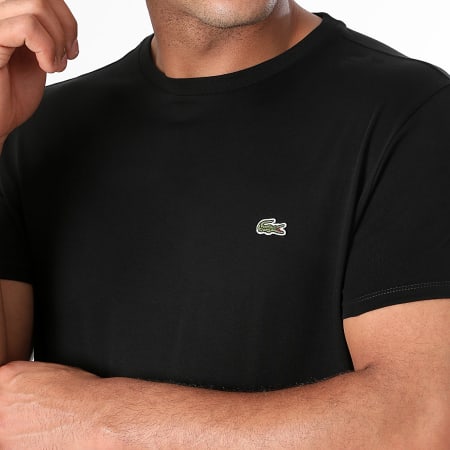 Lacoste - Maglietta con logo del coccodrillo ricamato, vestibilità regolare, nero