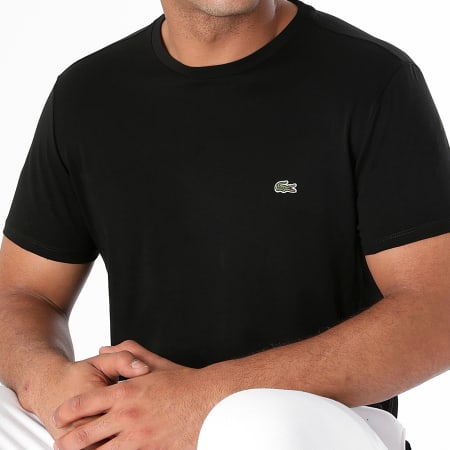 Lacoste - Embroidered Crocodile Logo Tee Shirt Regular Fit Negro