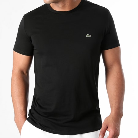 Lacoste - Embroidered Crocodile Logo Tee Shirt Regular Fit Negro