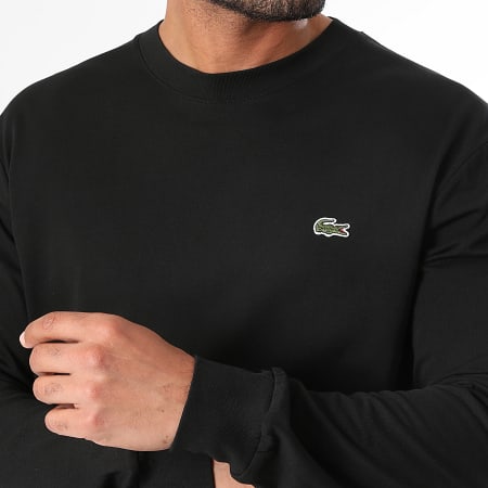 Lacoste - Tee Shirt Manica lunga Logo Coccodrillo ricamato Fit classico Nero
