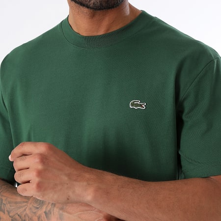 Lacoste - T-shirt Classic Fit con logo ricamato in coccodrillo Verde scuro