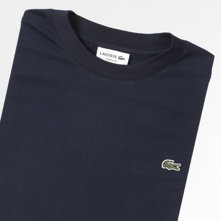 Lacoste - Maglietta con logo coccodrillo ricamato dal taglio classico Blu navy