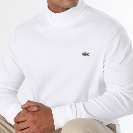 Col roulé lacoste blanc homme shop