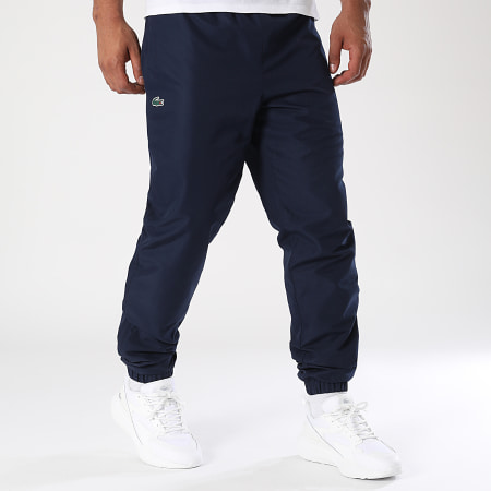Lacoste Pantalon Jogging Diamante Logo Brode Crocodile Bleu Marine LaBoutiqueOfficielle