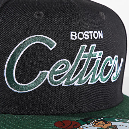 Mitchell and Ness - NBA Bigmouth Snapback Cap Boston Celtics Negro Verde Oscuro