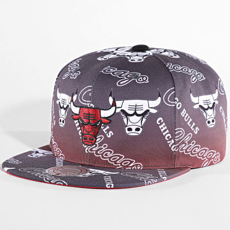 Mitchell and Ness - Casquette Snapback NBA Destination Leisure Deadstock Chicago Bulls Gris Rouge