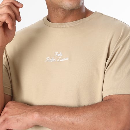 Polo Ralph Lauren - Tee Shirt Regular Logo Embroidery Beige