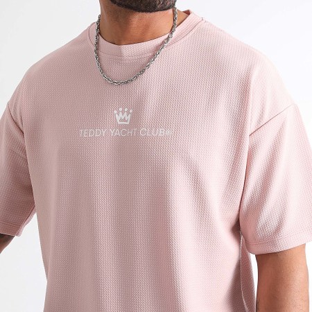Teddy Yacht Club - Set di magliette e pantaloncini rosa e bianchi